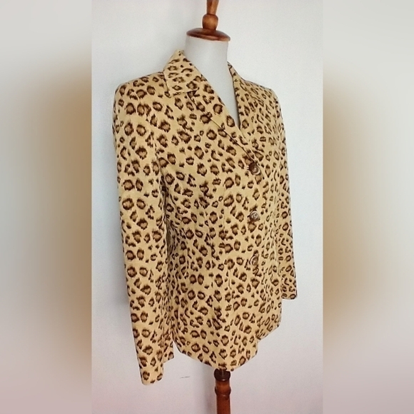 DANA BUCHMAN LEOPARD SILK JACKET - Picture 4 of 10